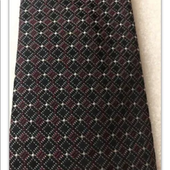 Christian Dior Necktie Men's Tie 4" True Vintage Navy Red White Diagonal retro - Picture 5 of 8